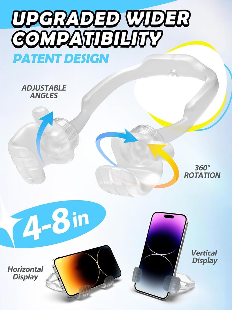 CALDEVER Valentines Gifts for Teens Girls Boys Kids Adults Cell Phone Stand: UPGRADE Adjustable Thumbs Up Lazy Phone Holder for Desk Cool Gadgets Fun Birthday Gifts for Women Husband Wife 1 Pack Transparent - Image 3
